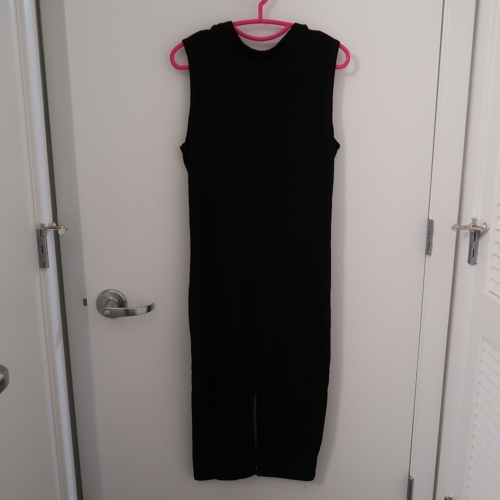 Black cropped jumpsuit